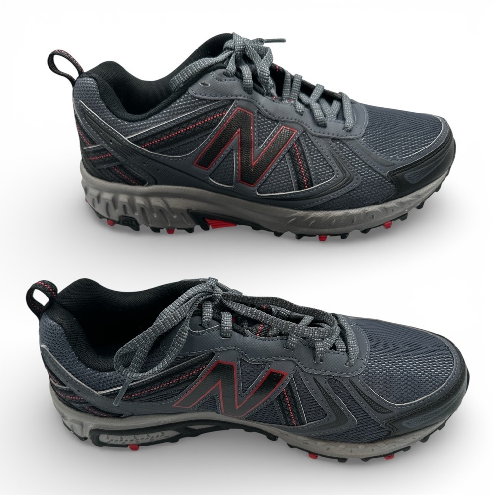 !! SOLD !! New Balance 410v5‎ Trail Running Shoes 8.5 4E Wide Gray Red MT410CT5